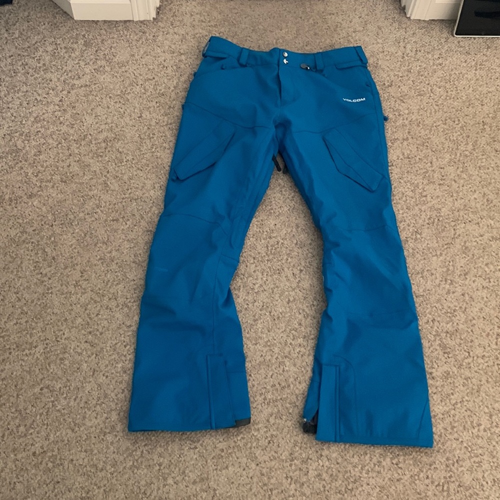 Like new Volcom Turquoise Let it Storm Ski Board snow pants sz L
